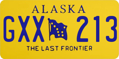 AK license plate GXX213