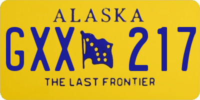 AK license plate GXX217