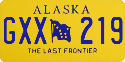 AK license plate GXX219