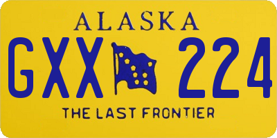 AK license plate GXX224