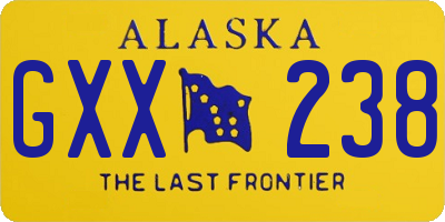 AK license plate GXX238