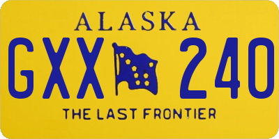 AK license plate GXX240