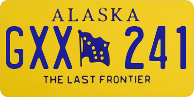 AK license plate GXX241