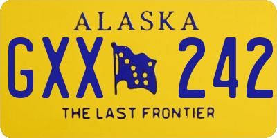 AK license plate GXX242