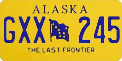 AK license plate GXX245
