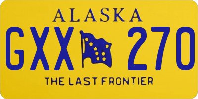 AK license plate GXX270