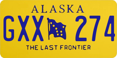 AK license plate GXX274