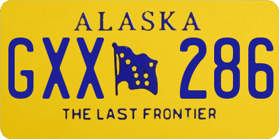 AK license plate GXX286