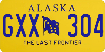 AK license plate GXX304