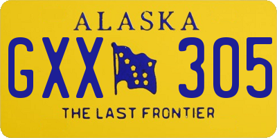 AK license plate GXX305