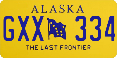 AK license plate GXX334