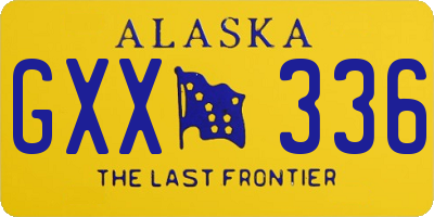 AK license plate GXX336