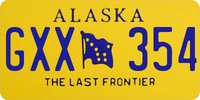 AK license plate GXX354