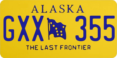 AK license plate GXX355