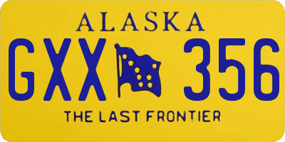 AK license plate GXX356