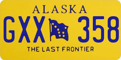 AK license plate GXX358