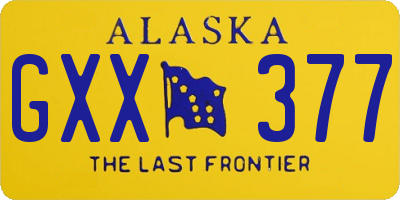 AK license plate GXX377