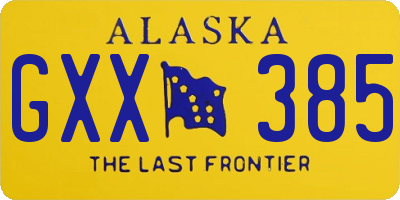 AK license plate GXX385