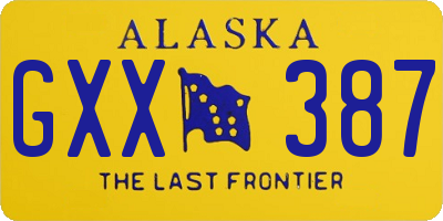 AK license plate GXX387