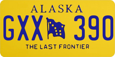 AK license plate GXX390