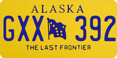 AK license plate GXX392