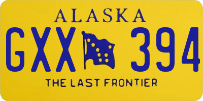 AK license plate GXX394