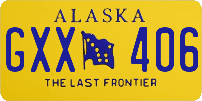 AK license plate GXX406