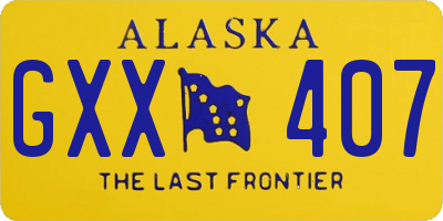 AK license plate GXX407