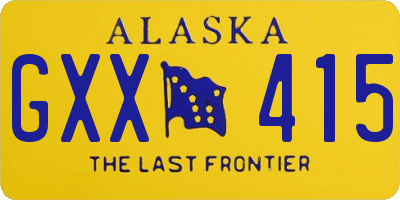 AK license plate GXX415