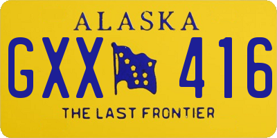 AK license plate GXX416
