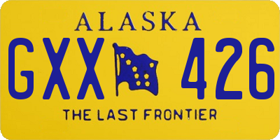 AK license plate GXX426
