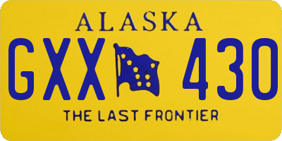 AK license plate GXX430