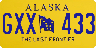 AK license plate GXX433