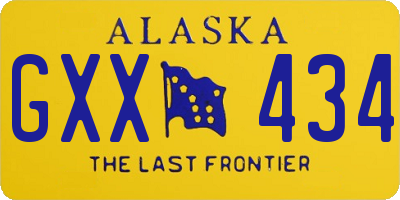 AK license plate GXX434