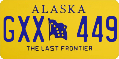 AK license plate GXX449