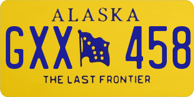 AK license plate GXX458