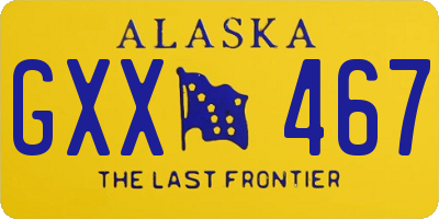 AK license plate GXX467