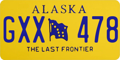 AK license plate GXX478