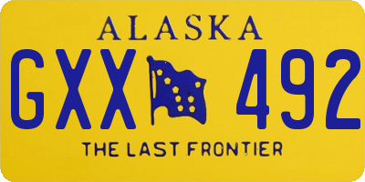 AK license plate GXX492