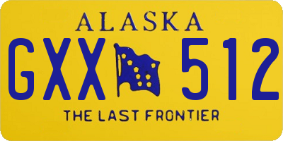 AK license plate GXX512