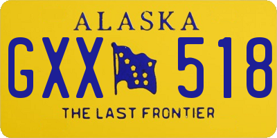 AK license plate GXX518
