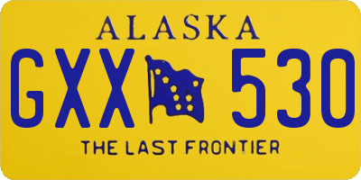 AK license plate GXX530