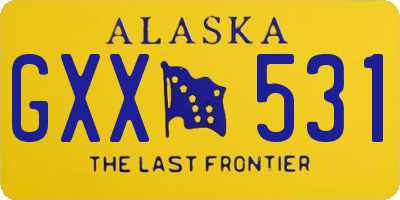 AK license plate GXX531