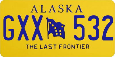 AK license plate GXX532