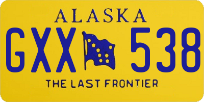 AK license plate GXX538