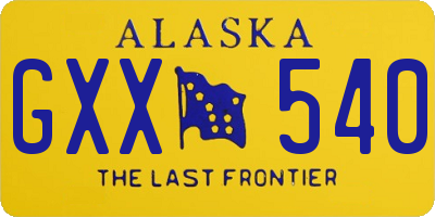 AK license plate GXX540