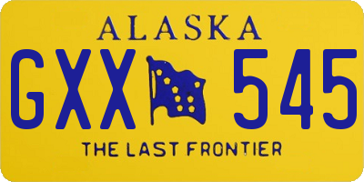 AK license plate GXX545