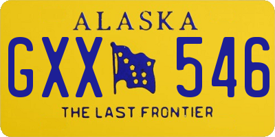 AK license plate GXX546