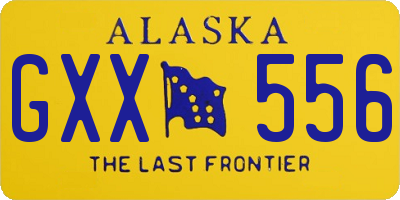 AK license plate GXX556