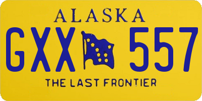AK license plate GXX557